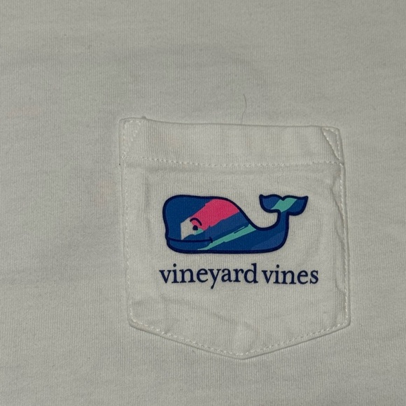 Vineyard Vines White Long Sleeve Tee with Graphic Details - Picture 4 of 6